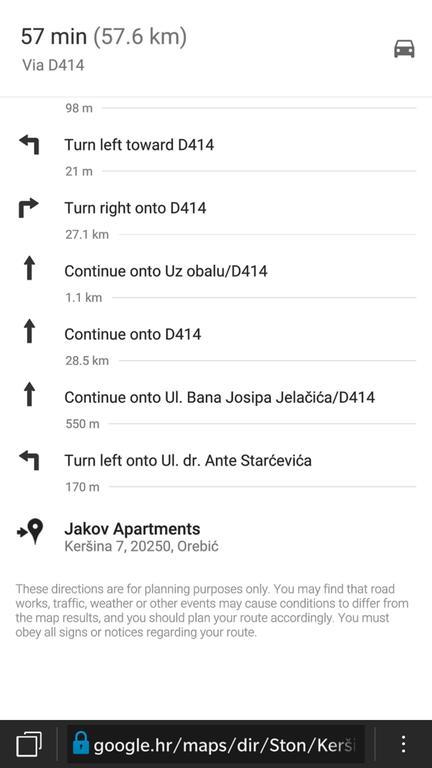 Jakov Apartments Оребич Экстерьер фото